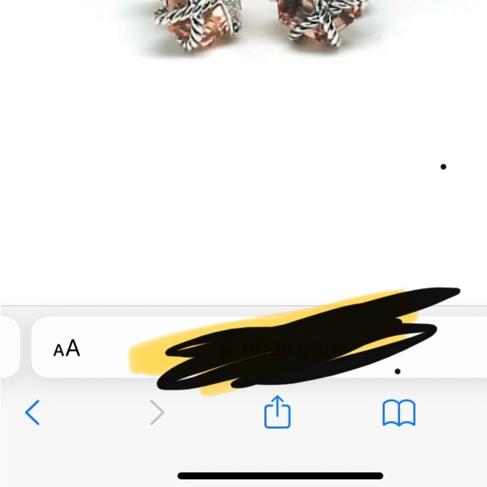 Authentic David Yurman cable wrapped with diamonds orange citrus.